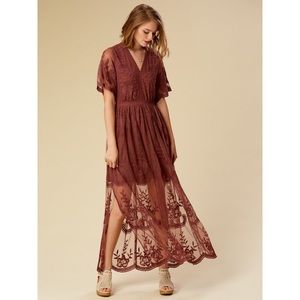 Altar’d State Lace Overlay Maxi Dress